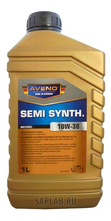 Купить AVENO 3011203001 Моторное масло Aveno Semi Synth 10W-30 1л