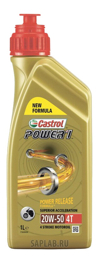 Купить CASTROL 15689A Моторное масло Castrol Power 1 4T 20W-50 1л