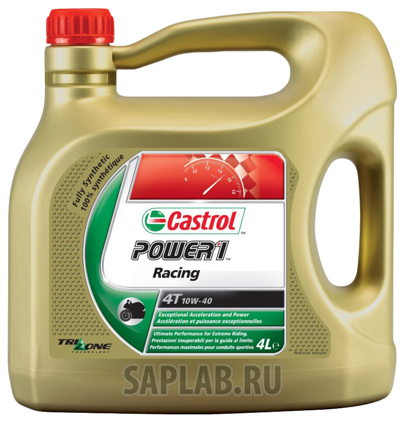 Купить CASTROL 15AB42 Моторное масло Castrol Power 1 Racing 4T 10W-40 4л