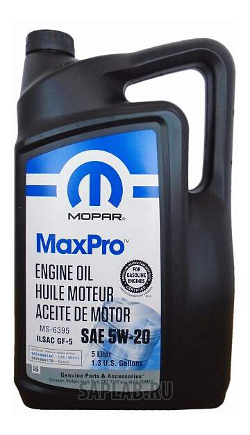 Купить CHRYSLER 68218891AC Моторное масло Chrysler Mopar MaxPro SAE 5W-20 5л