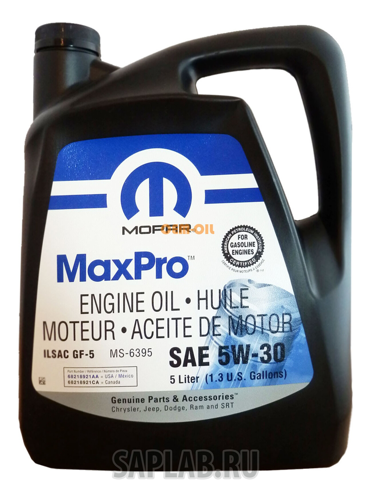 Купить CHRYSLER 68218921AB Моторное масло Chrysler Mopar MaxPro 5W-30 5л