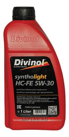 Купить DIVINOL 49260C069 Моторное масло Divinol Syntholight HC-FE 5W-30 1л