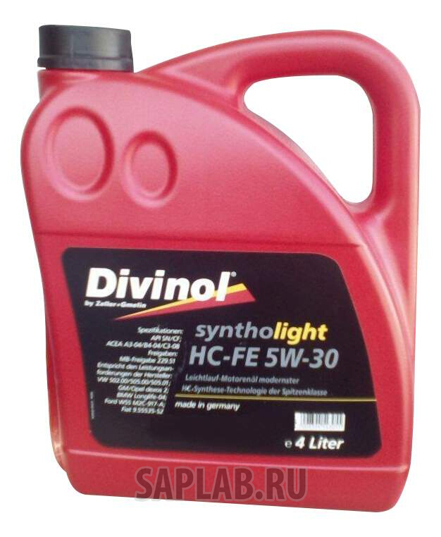 Купить DIVINOL 49260K004 Моторное масло Divinol Syntholight HC-FE 5W-30 4л