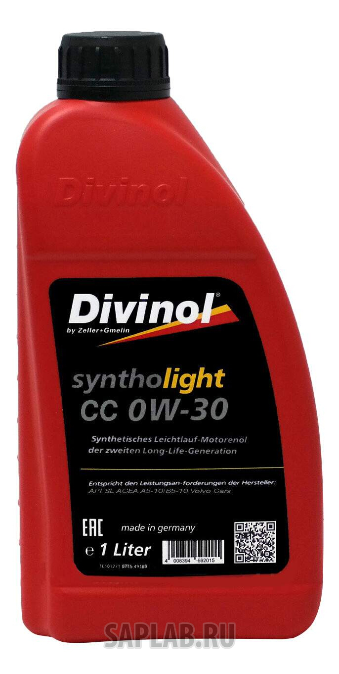 Купить DIVINOL 49500C069 Моторное масло Divinol Syntholight CC 0W-30 1л