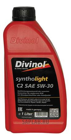 Купить DIVINOL 49700C069 Моторное масло Divinol Syntholight C2 5W-30 1л