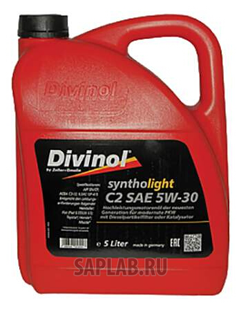 Купить DIVINOL 49700K007 Моторное масло Divinol Syntholight C2 5W-30 5л