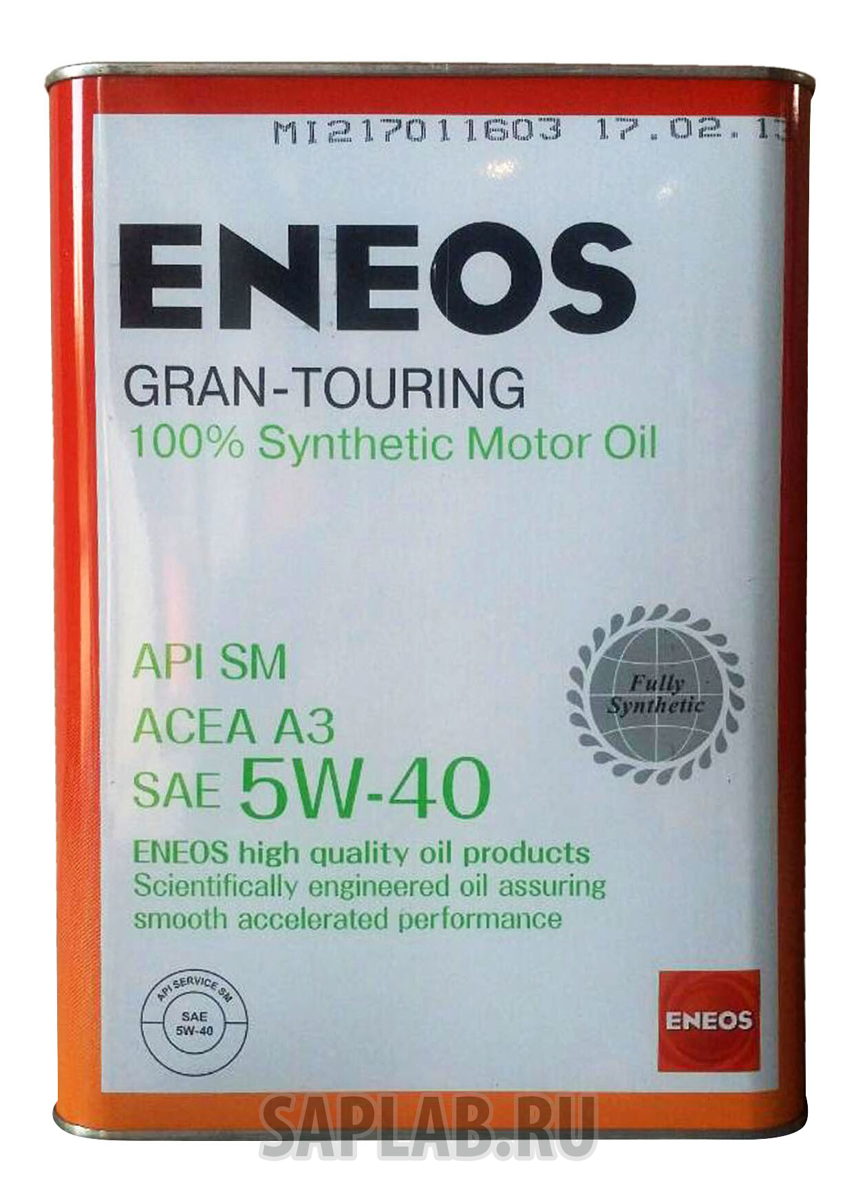 Купить ENEOS 8809478941677 Моторное масло Eneos Gran-Touring Synthetic SAE 5W-40 4л