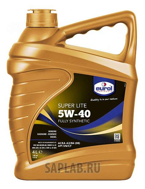 Купить EUROL E1000924L Моторное масло eurol Super Lite 5W-40 4л