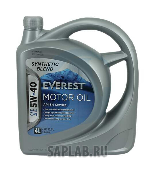Купить EVEREST FP54000EV04LSB Моторное масло Everest Synthetic Blend 5W-40 4л