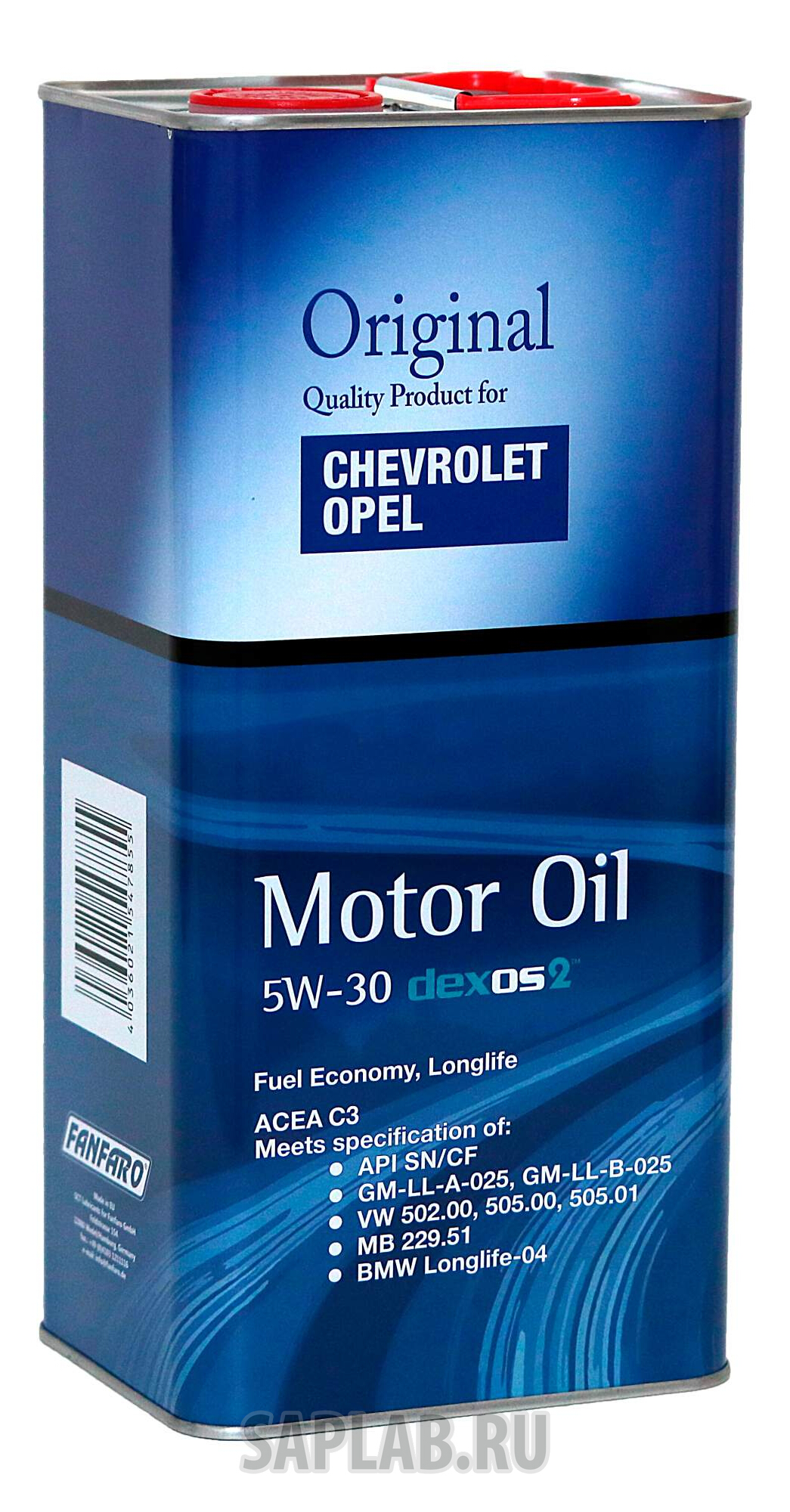 Купить FANFARO 17475 Моторное масло Fanfaro GM Opel Dexos2 5W-30 5л