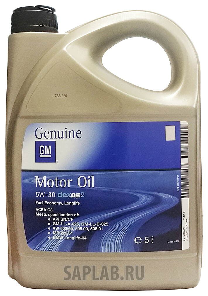 Купить GENERAL MOTORS GM5W305L Моторное масло General Motors Dexos1 5W-30 5л