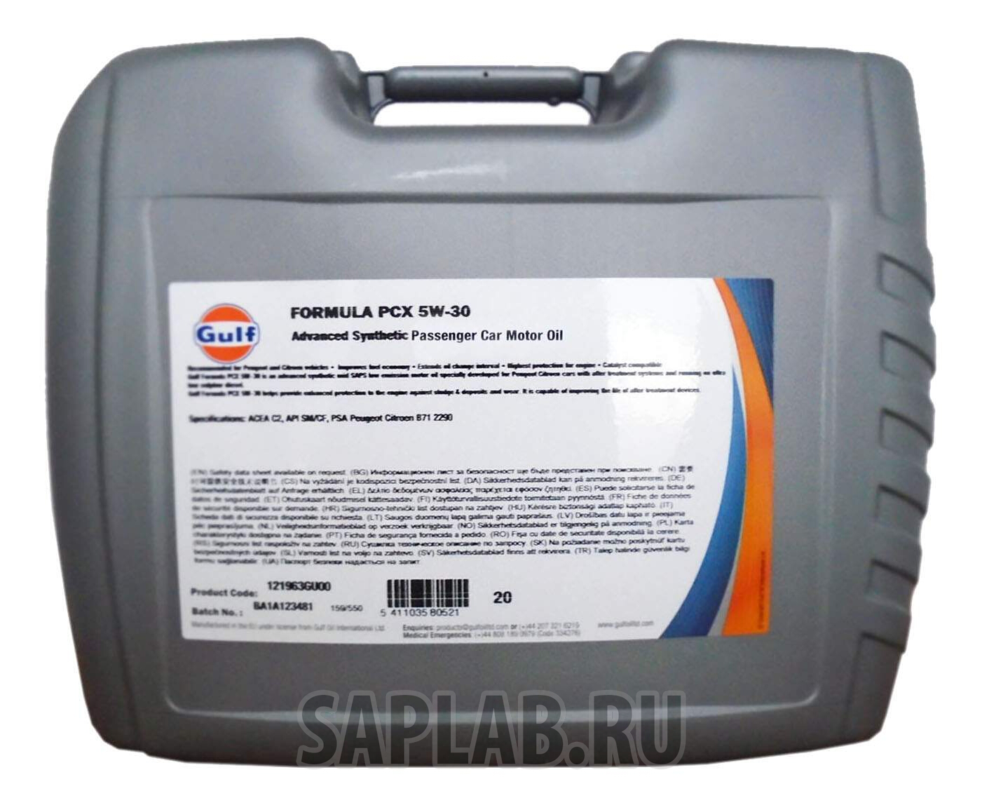 Купить GULF 120110201659 Моторное масло Gulf Formula PCX SAE 5W-30 20л