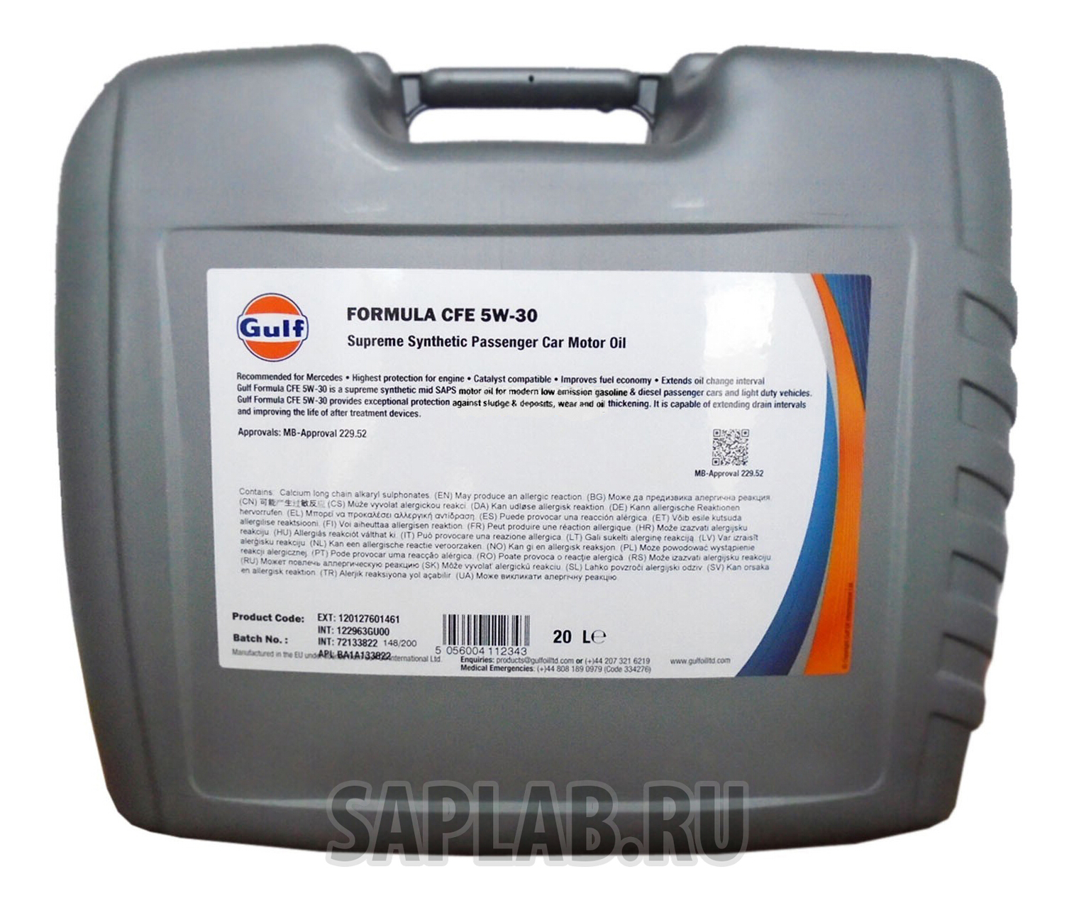 Купить GULF 120127601461 Моторное масло Gulf Formula CFE 5W-30 20л