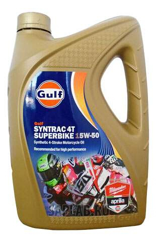 Купить GULF 121107601659 Моторное масло Gulf Syntrac 4T Superbike 15W-50 4л
