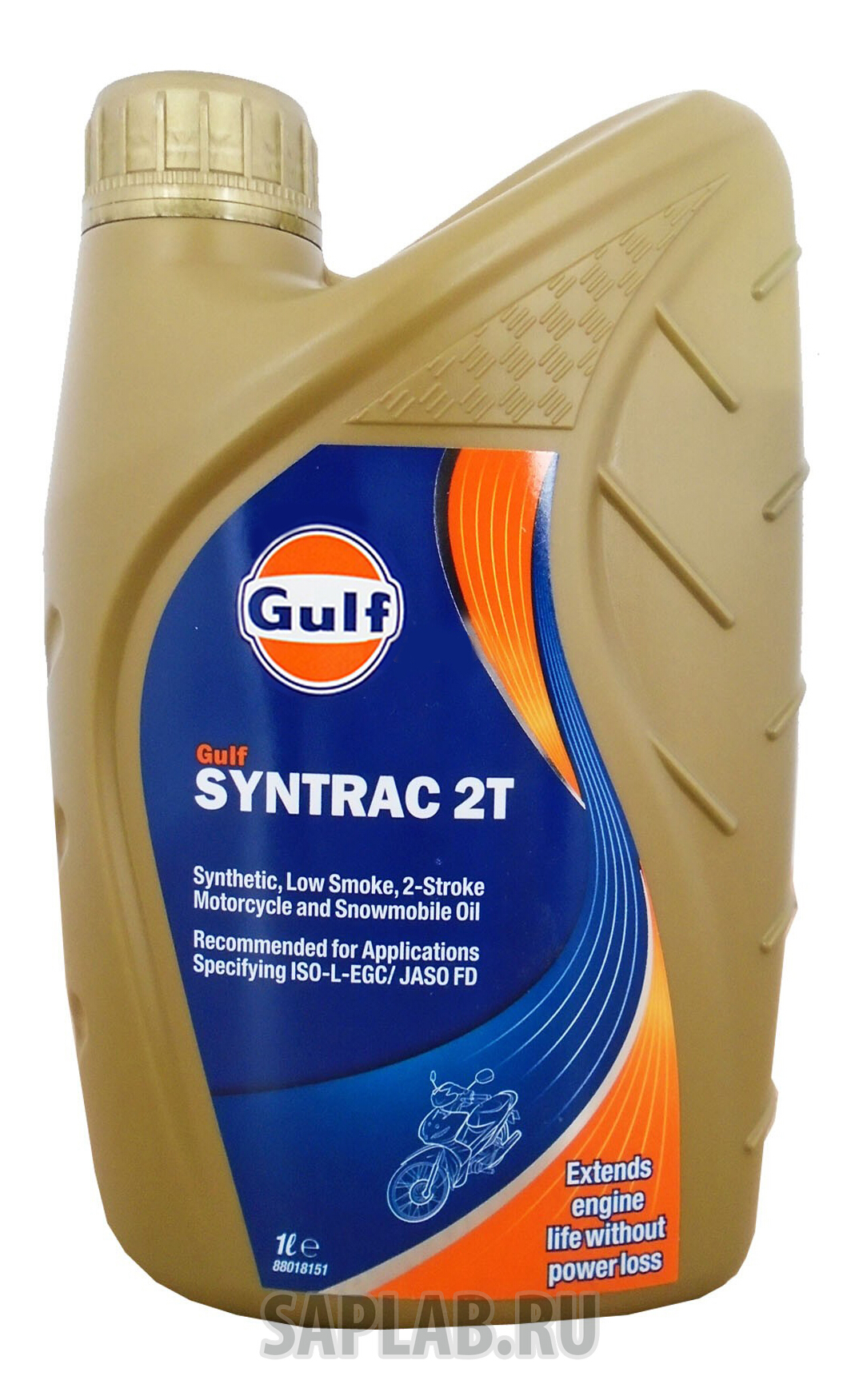 Купить GULF 130803001756 Моторное масло Gulf Syntrac 2T 10W-40 1л