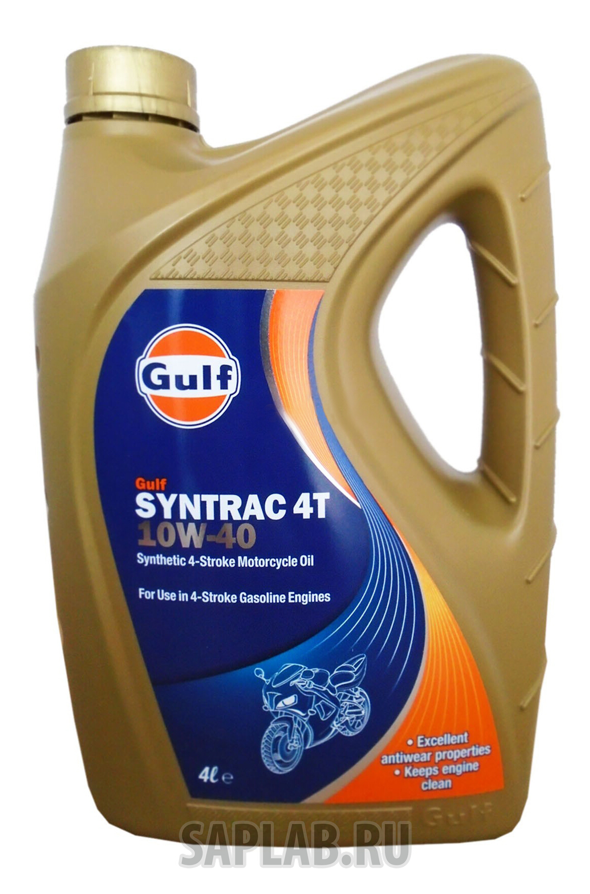 Купить GULF 130807401659 Моторное масло Gulf Syntrac 4T 10W-40 4л