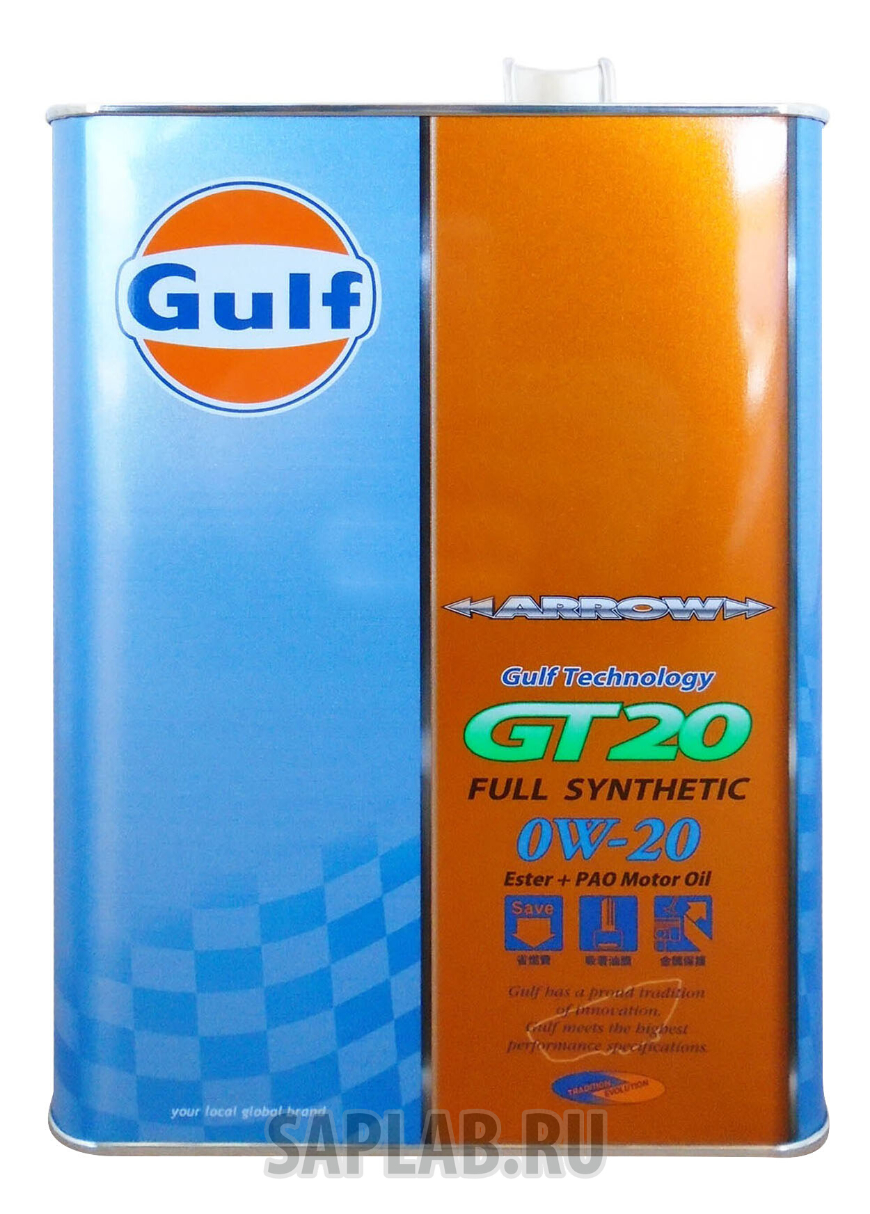 Купить GULF 4932492122020 Моторное масло Gulf Arrow GT 20 0W-20 4л