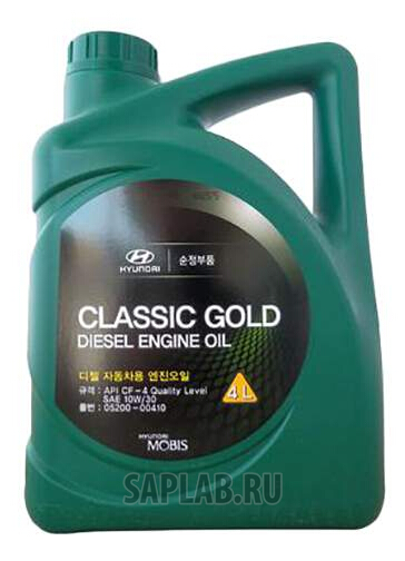 Купить HYUNDAI-KIA 520000410 Моторное масло Hyundai Classic Gold Diesel Engine Oil 10W-30 CF-4 4л
