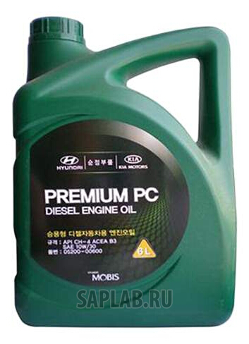 Купить HYUNDAI-KIA 520000600 Моторное масло Hyundai Premium PC Diesel Engine Oil 10W-30 6л