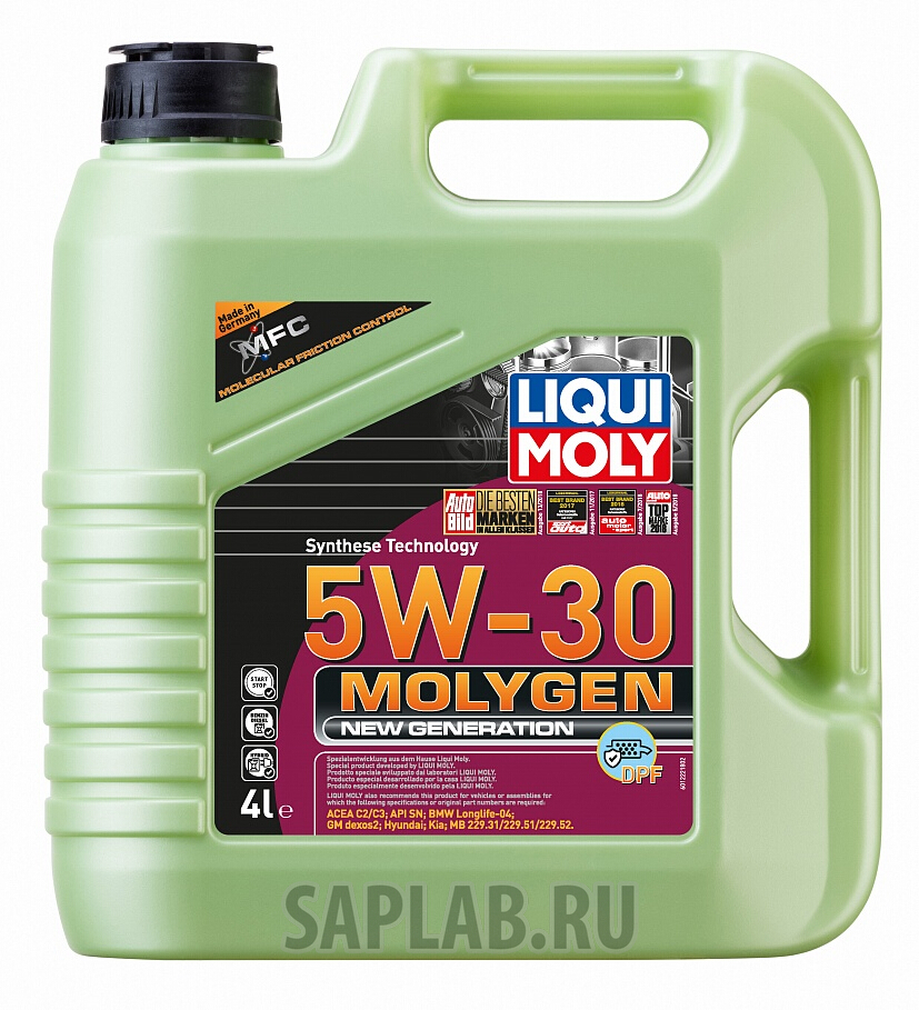 Купить LIQUI MOLY 21225 Масло моторное Liqui moly Molygen New Generation DPF 5W-30 4л
