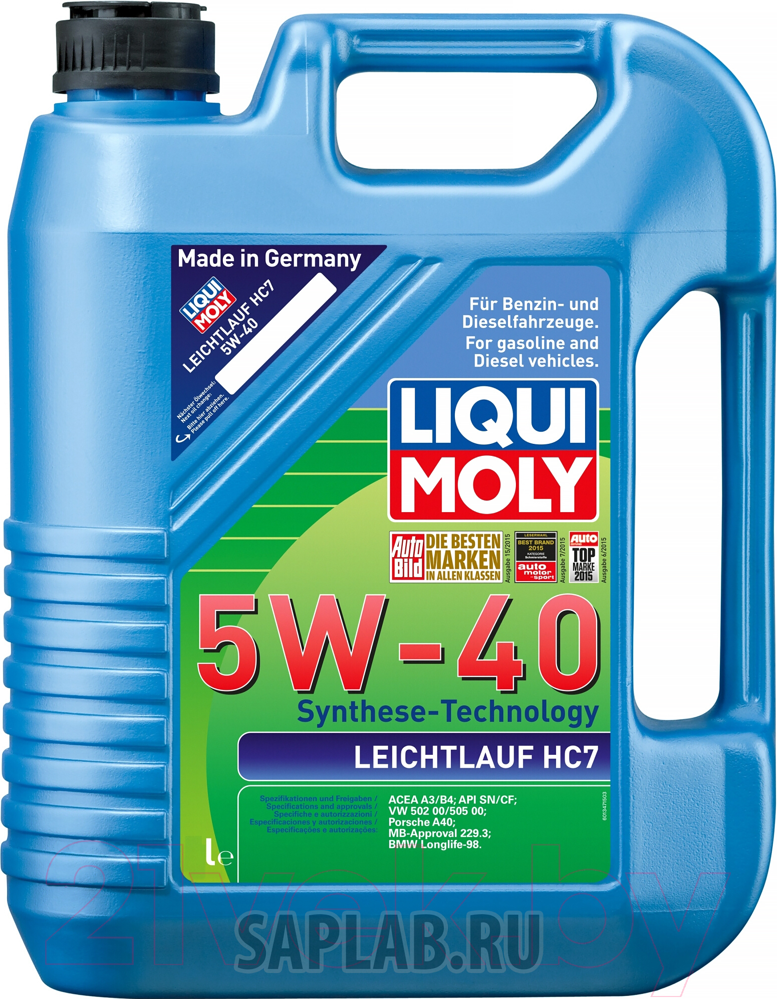 Купить LIQUI MOLY 2309 Моторное масло Liqui moly Leichtlauf HC 7 5W-40 5л