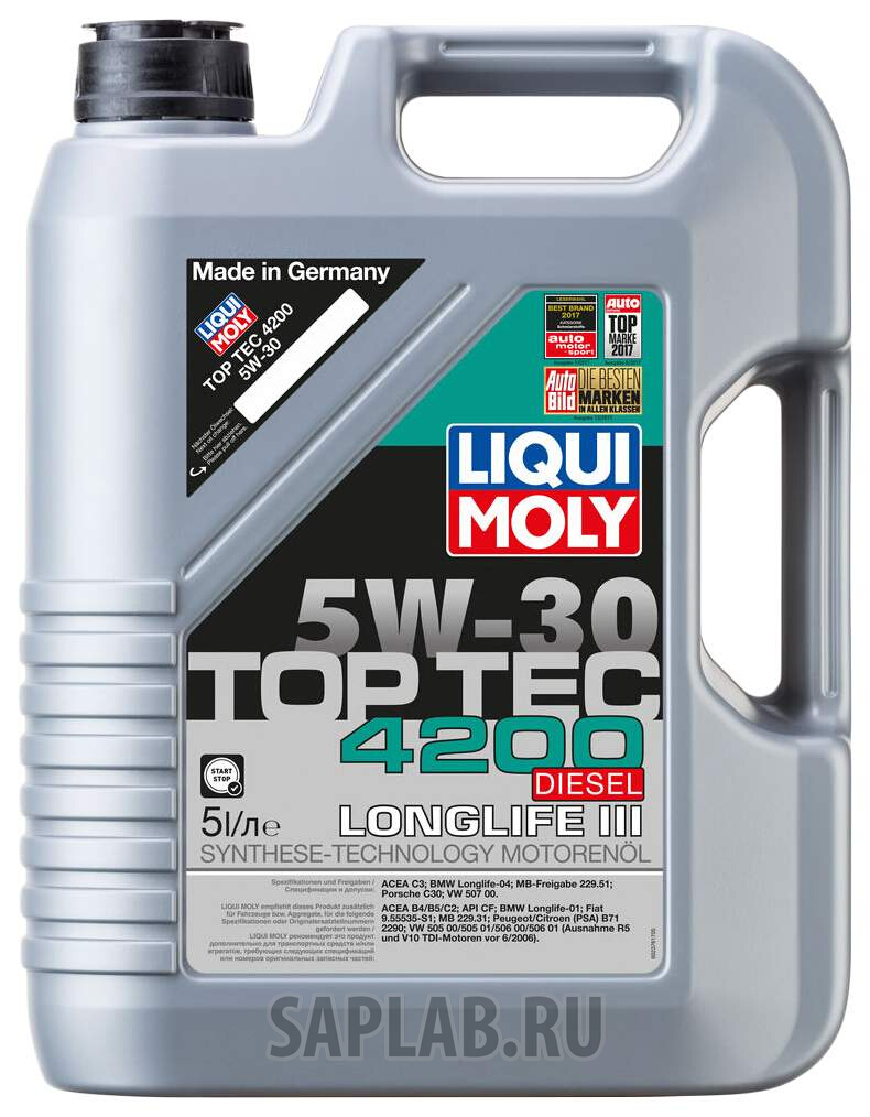 Купить LIQUI MOLY 2376 Моторное масло Liqui moly Top Tec 4200 Diesel 5w-30 5л