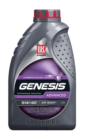 Купить LUKOIL 1599870 Моторное масло Lukoil Genesis Advanced 5W-40 1л