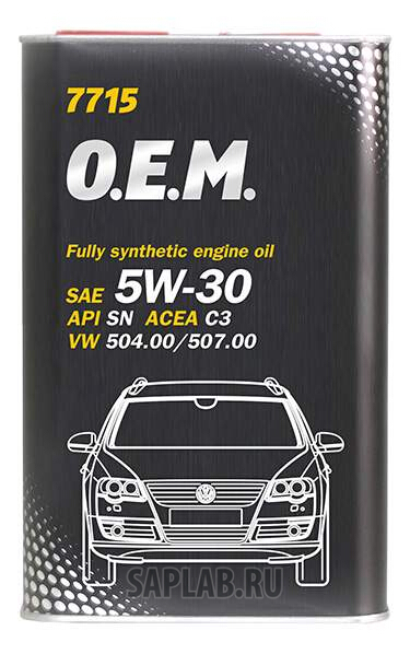 Купить MANNOL 4057 Моторное масло Mannol 7715 O.E.M. 5W-30 1л