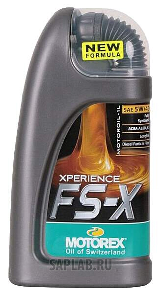 Купить MOTOREX 303285 Моторное масло Motorex Xperience FS-X 5W-40 1л