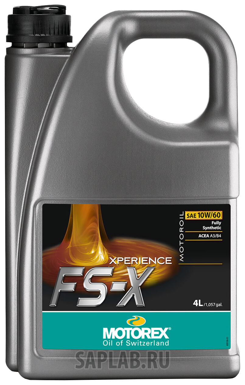 Купить MOTOREX 303330 Моторное масло Motorex Xperience FS-X 10W-60 4л