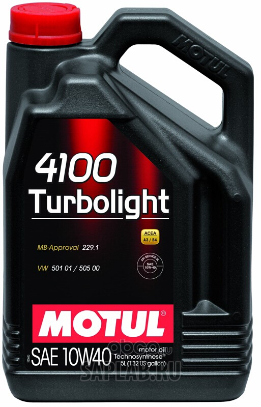 Купить MOTUL 100355A Масло моторное полуситететическое Motul 4100 Turbolight 10W40 4л