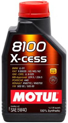 Купить MOTUL 102870 Моторное масло Motul 8100 X-cess 5w-40 5л