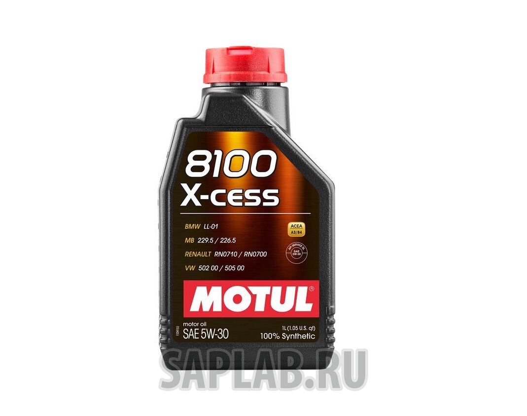 Купить MOTUL 108944 Моторное масло Motul 8100 X-cess 5W-30 1л