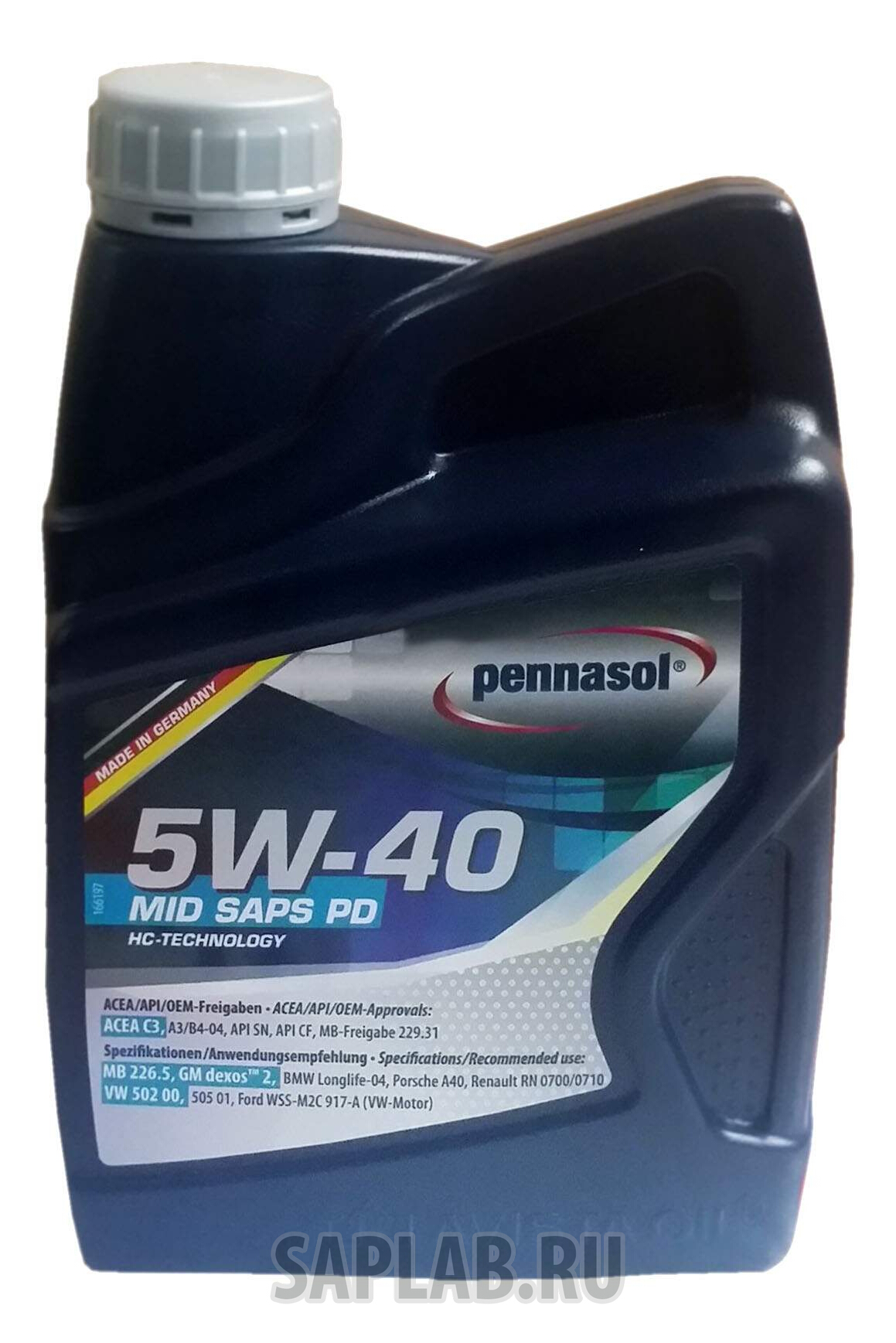 Купить PENNASOL 164320 Моторное масло Pennasol MID Saps PD SAE 5W-40 1л
