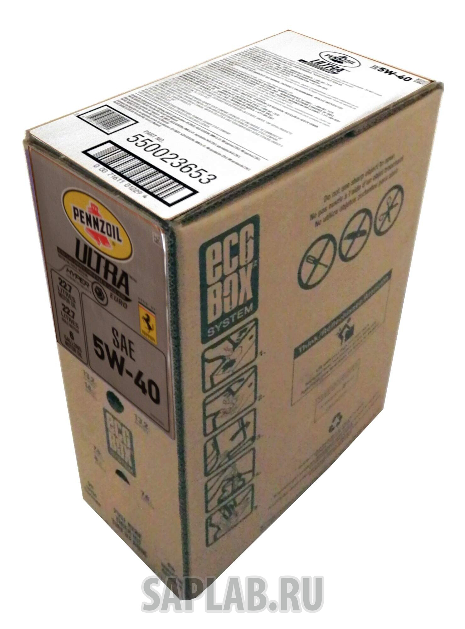 Купить PENNZOIL 550023653 Моторное масло Pennzoil Ultra Euro SAE 5W-40 22,7л