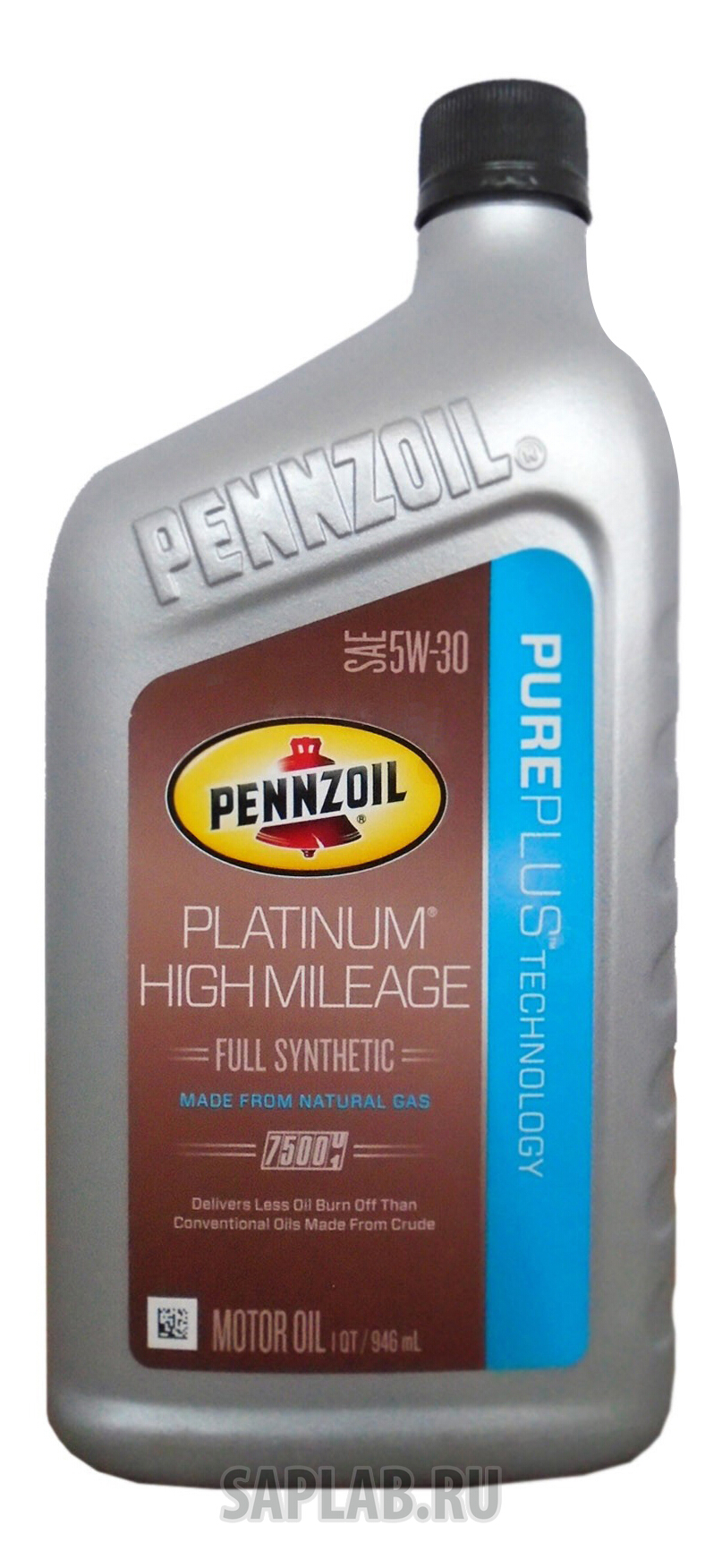 Купить PENNZOIL 550042728 Моторное масло Pennzoil Platinum high mileage 5w-30 0,946л