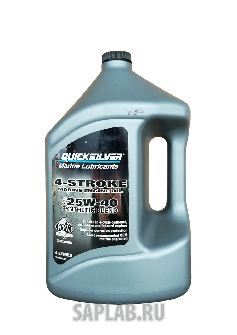 Купить QUICKSILVER 928M0086227 Моторное масло Quicksilver 4-Stroke Marine Engine Oil 25W-40 4л
