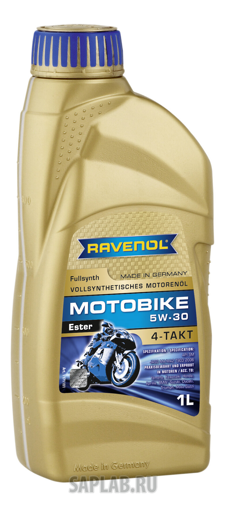 Купить RAVENOL 4014835730618 Моторное масло Ravenol Motobike 4-T Ester 5W-30 1л