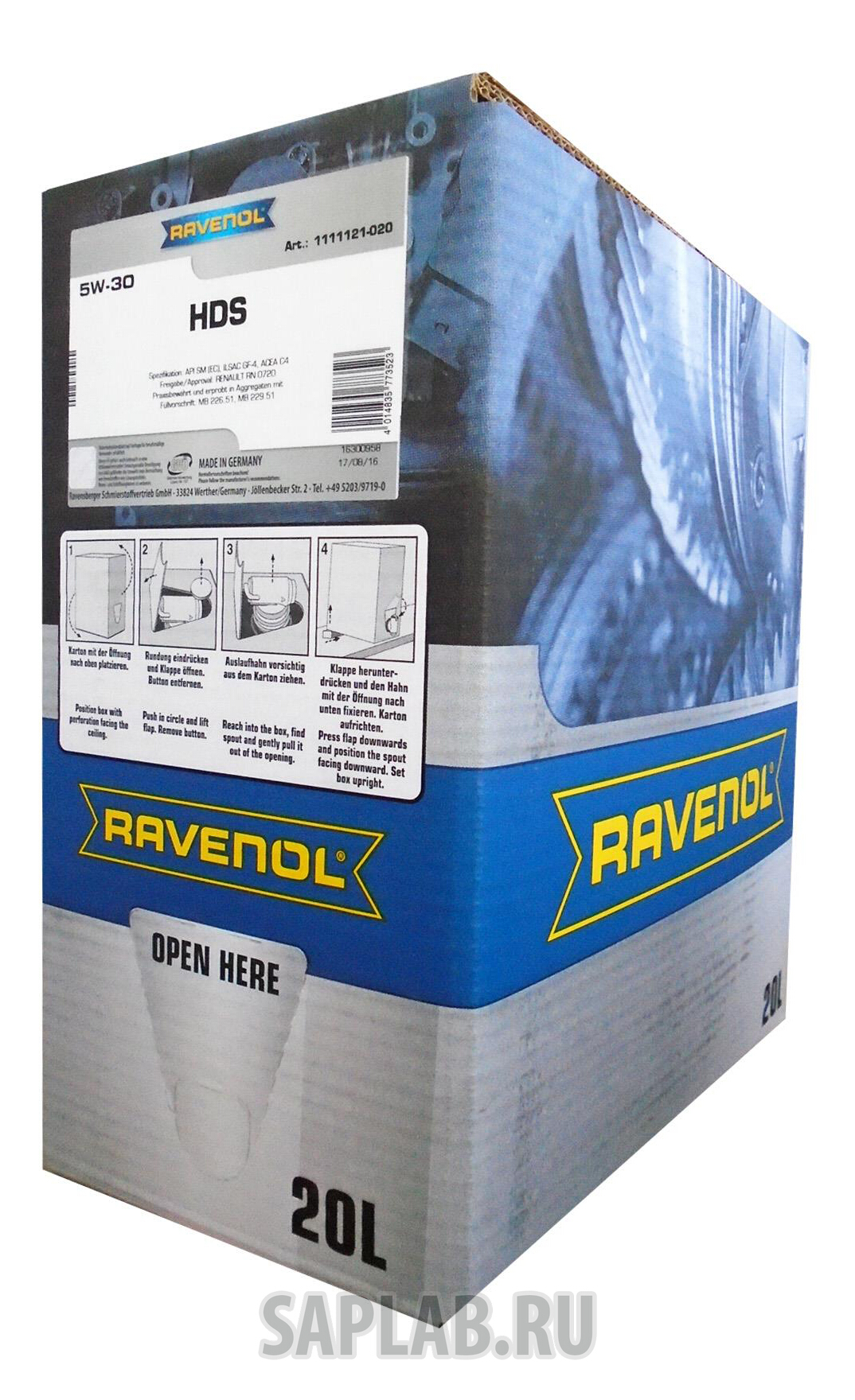 Купить RAVENOL 4014835773523 Моторное масло Ravenol HDS Hydrocrack Diesel Specif SAE 5W-30 20л