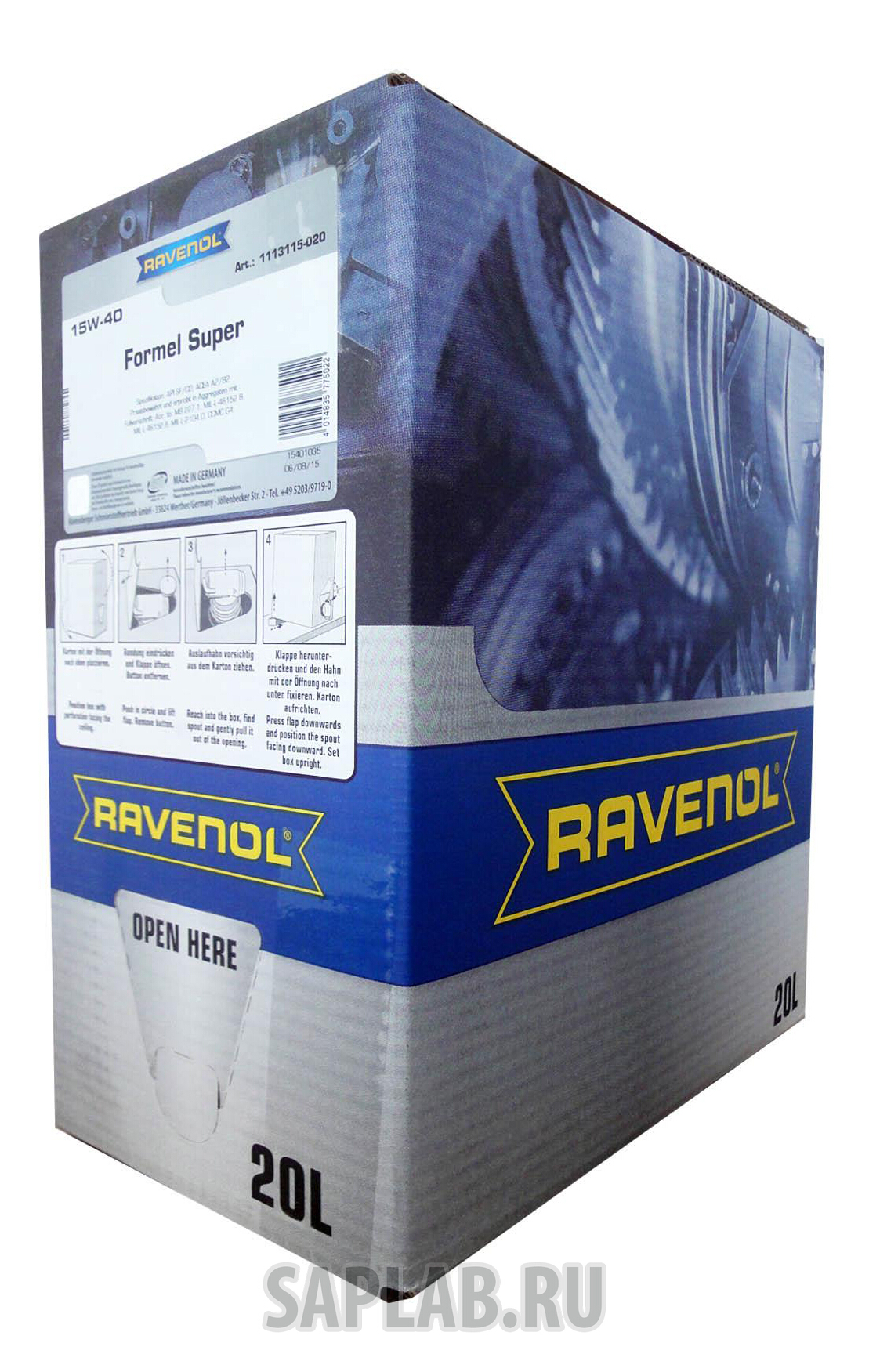 Купить RAVENOL 4014835775022 Моторное масло Ravenol Formel Super SAE 15W-40 20л