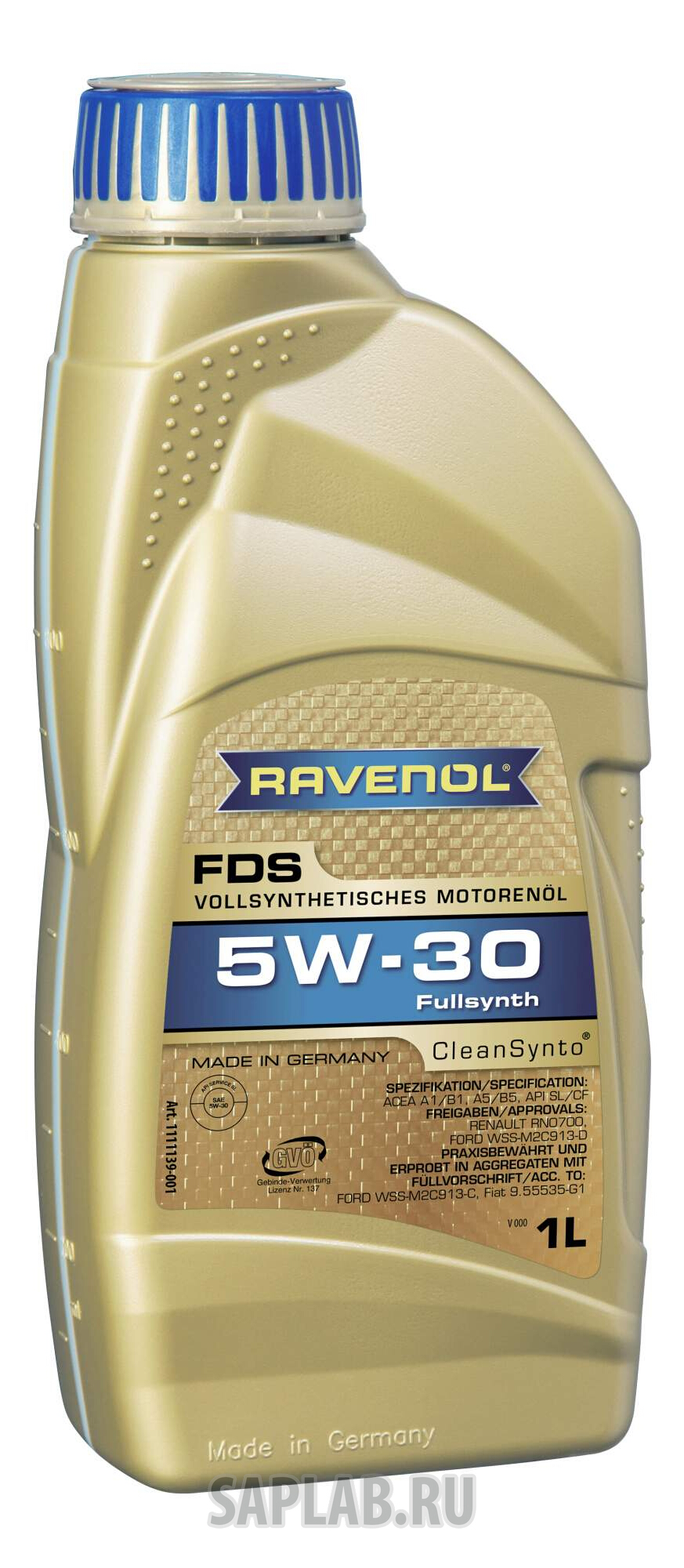 Купить RAVENOL 4014835795617 Моторное масло Ravenol FDS SAE 5W-30 1л