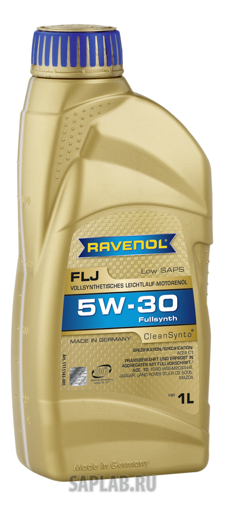 Купить RAVENOL 4014835807150 Моторное масло Ravenol FLJ SAE 5W-30 1л