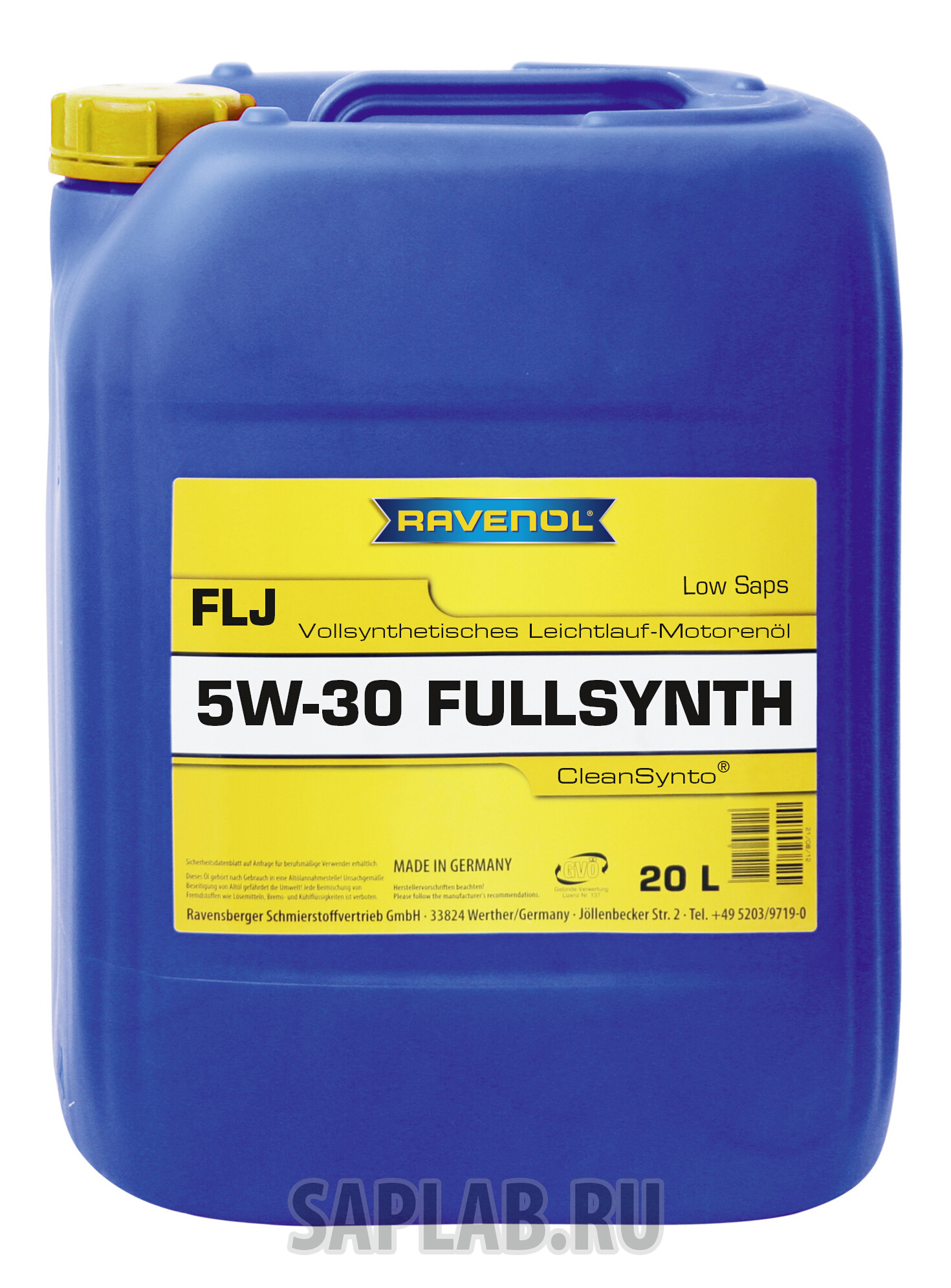 Купить RAVENOL 4014835811119 Моторное масло Ravenol FLJ SAE 5W-30 20л