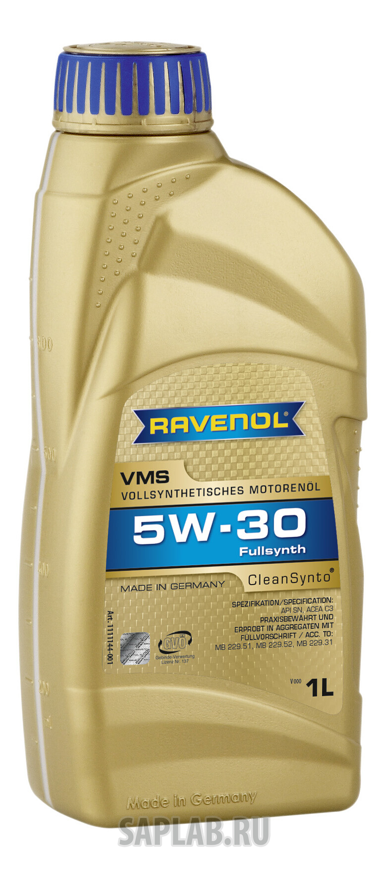 Купить RAVENOL 4014835840416 Моторное масло Ravenol VMS SAE 5W-30 1л