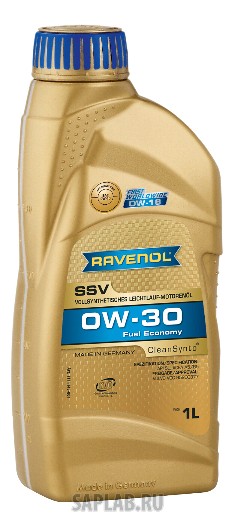 Купить RAVENOL 4014835842489 Моторное масло Ravenol SSV Fuel Economy SAE 0W-30 4л
