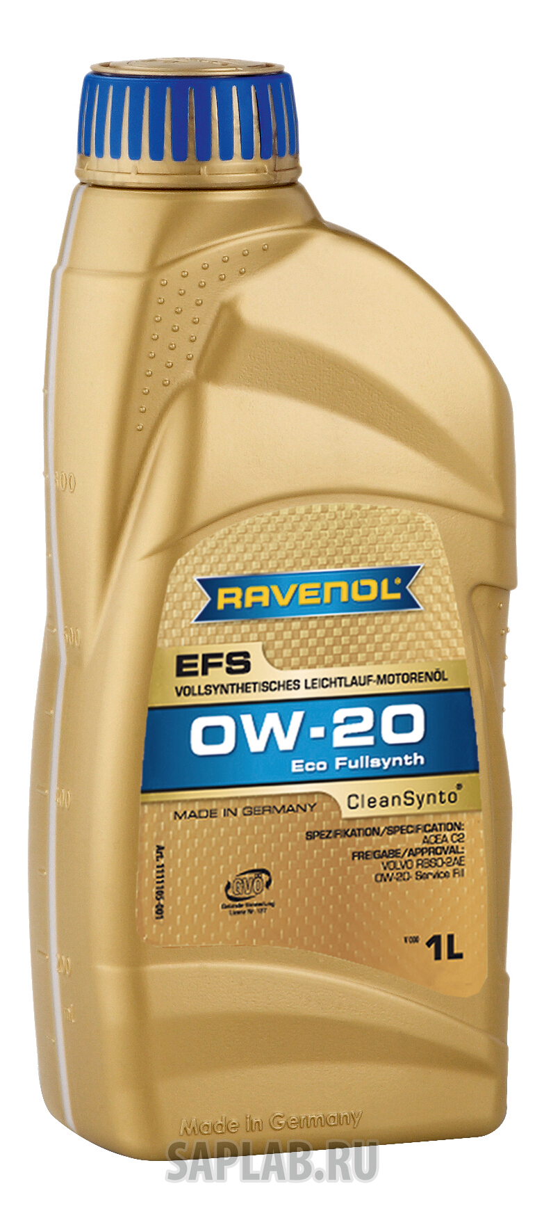 Купить RAVENOL 4014835843127 Моторное масло Ravenol EFS EcoFullSynth SAE 0W-20 1л