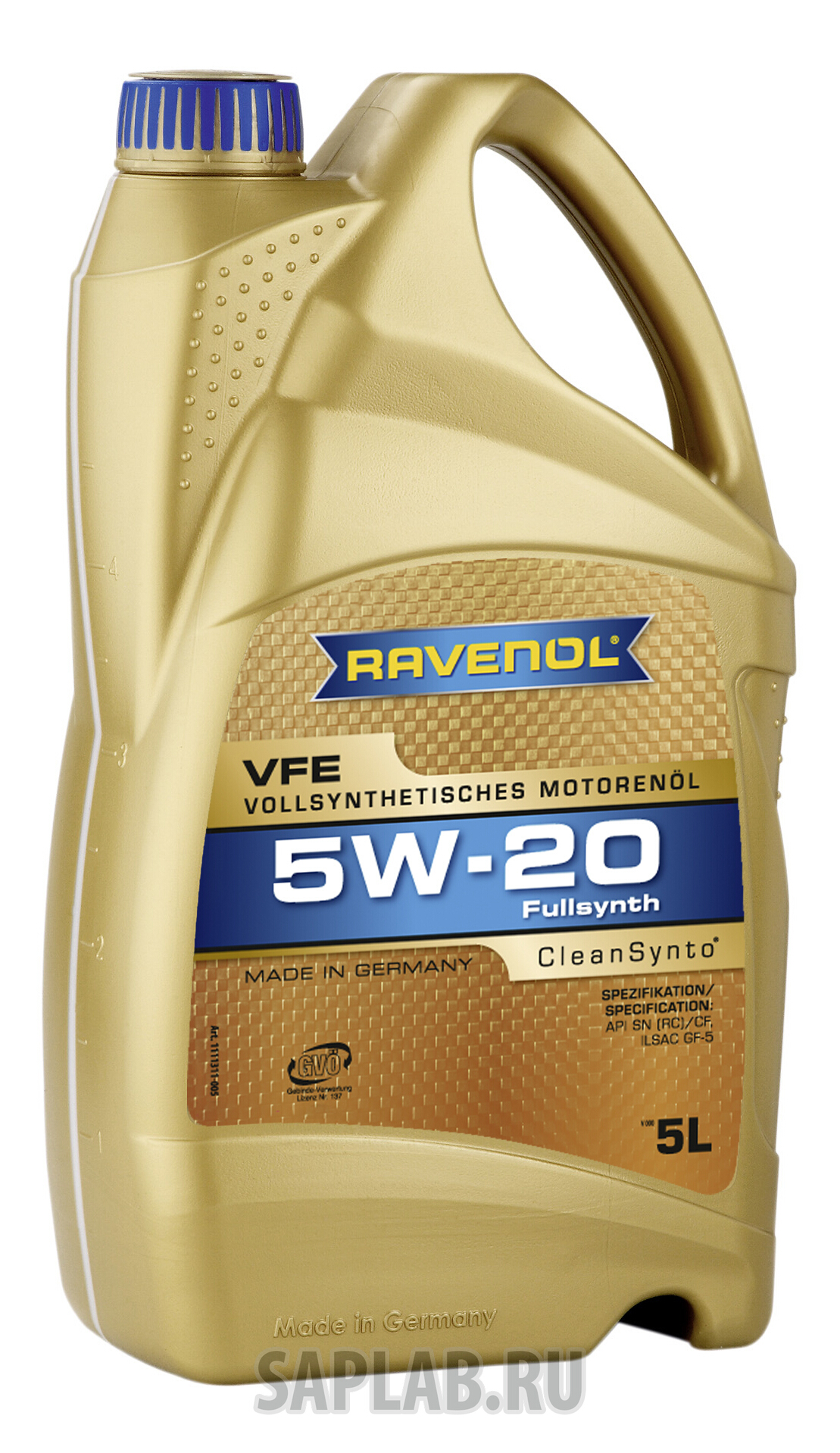 Купить RAVENOL 4014835846067 Моторное масло Ravenol VFE SAE 5W-20 5л