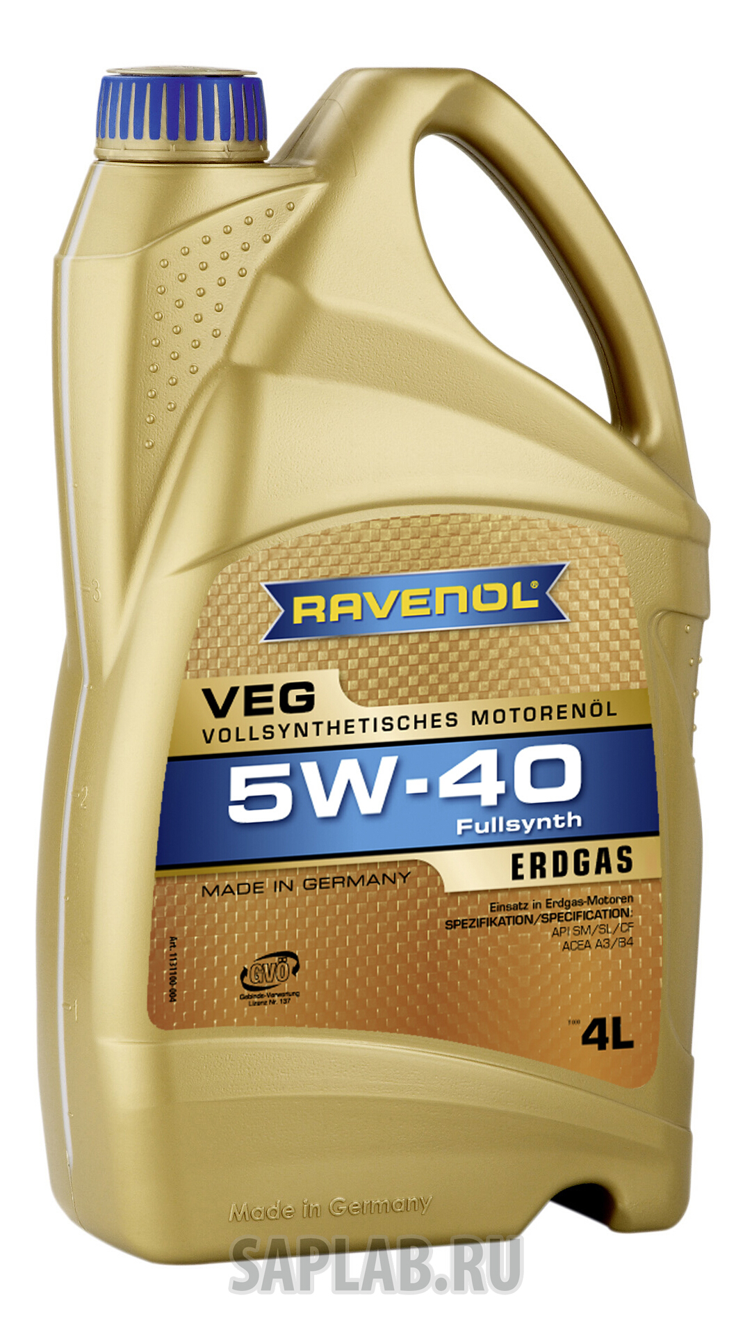 Купить RAVENOL 4014835848344 Моторное масло Ravenol VEG SAE 5W-40 4л