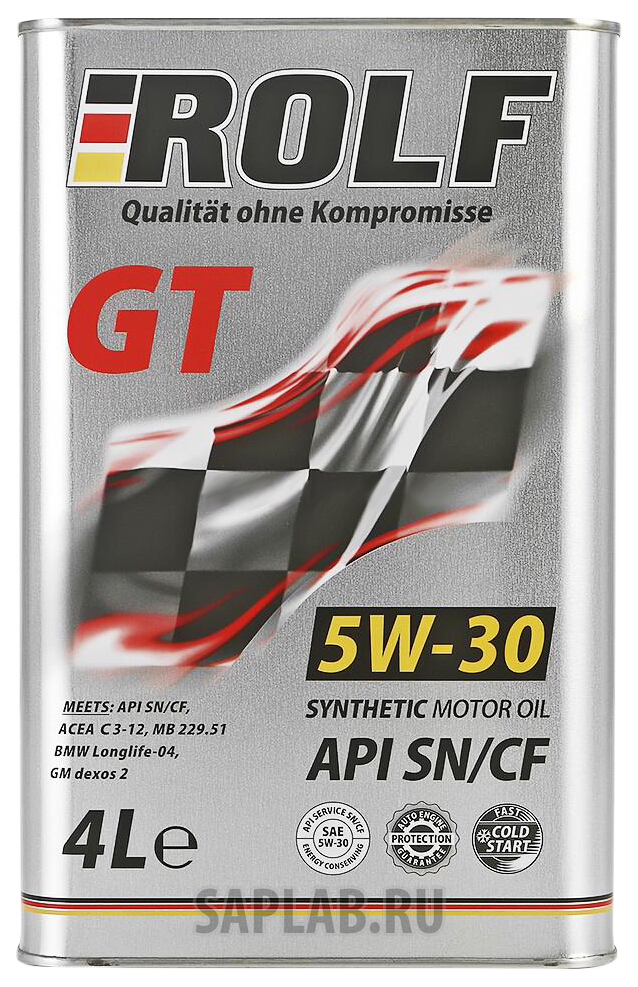Купить ROLF 322228 Моторное масло Rolf GT API SN/CF 5W-30 4л