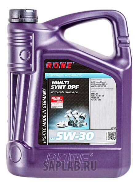 Купить ROWE 20125005003 ROWE Hightec Multi Synt DPF 5W-30 5л